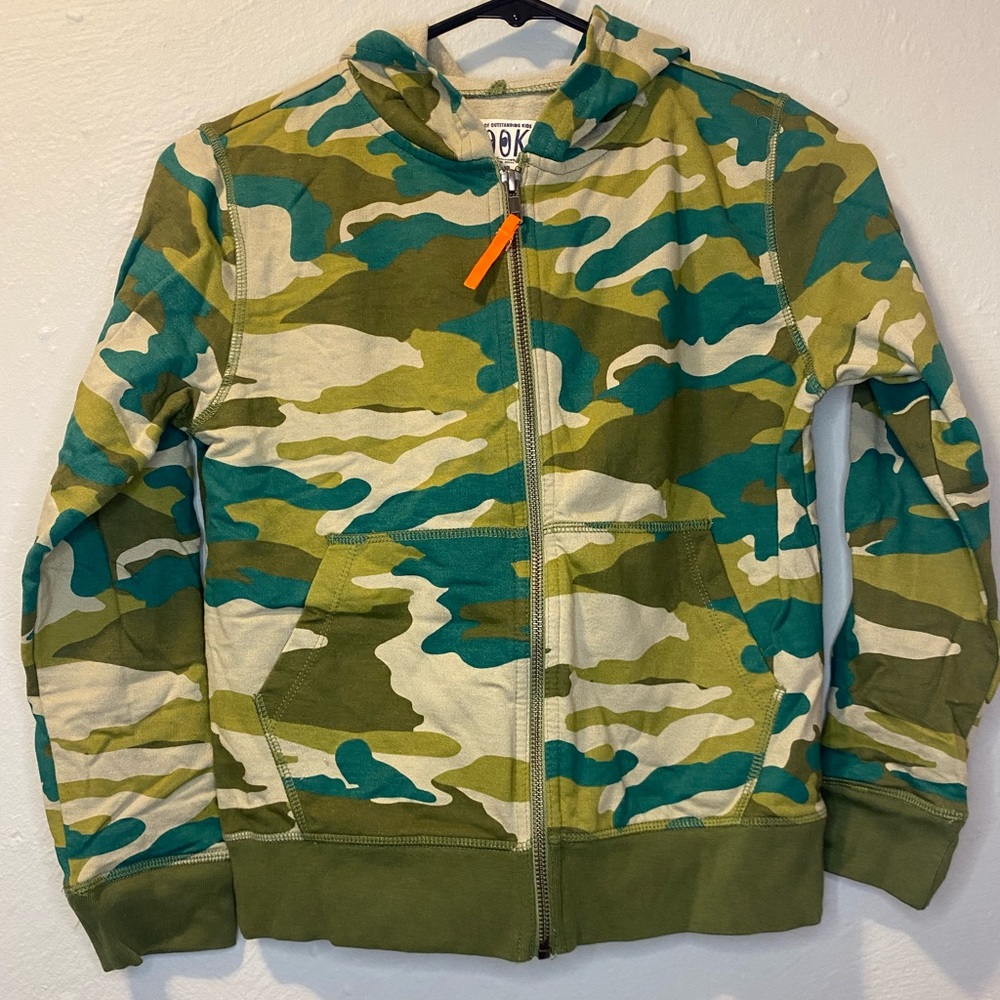 Boys Crewcuts LOOK Camo Hoodie Size 10